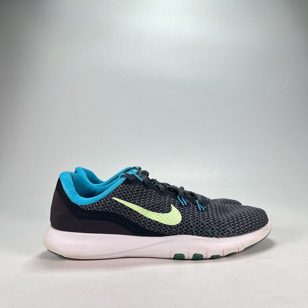 Nike Flex Trainer 7 Grey Blue Athletic Training Shoes 898479-003 Womens Size 8.5